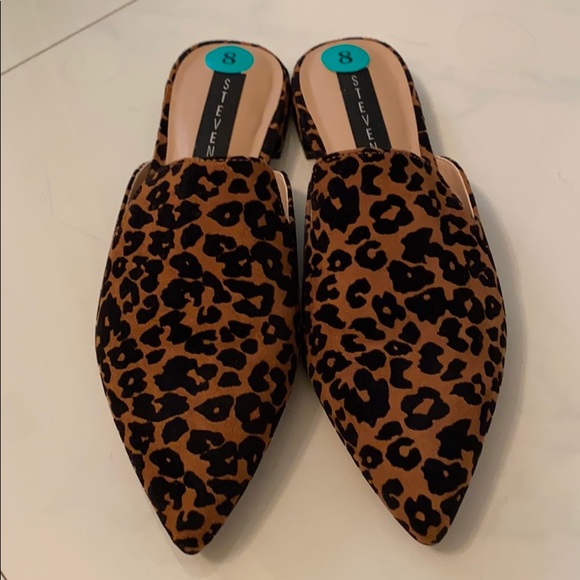 leopard mule flats